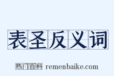 表圣反义词是什么意思的图片